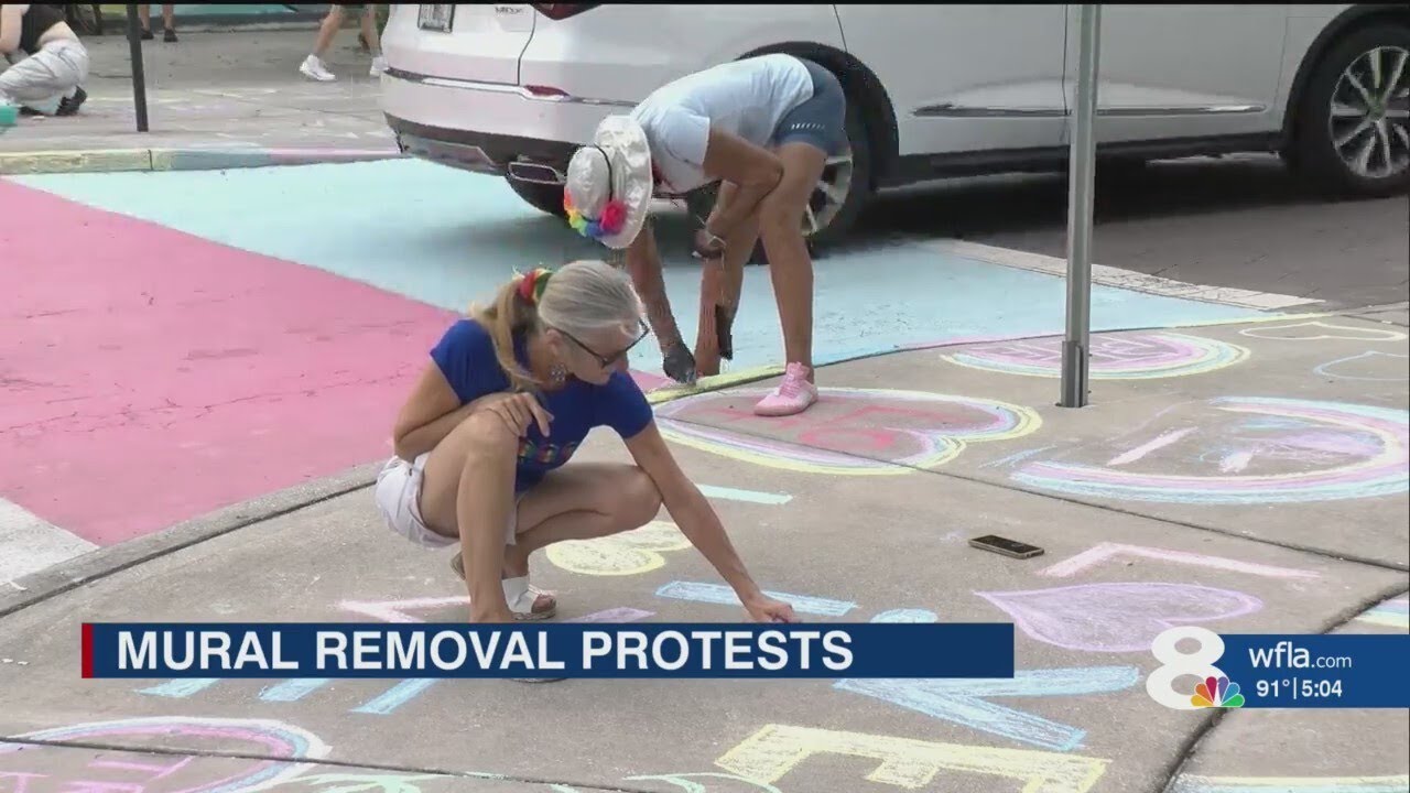 St. Pete Protest Erupts Over Removal of Pride Mural Under New Florida Law