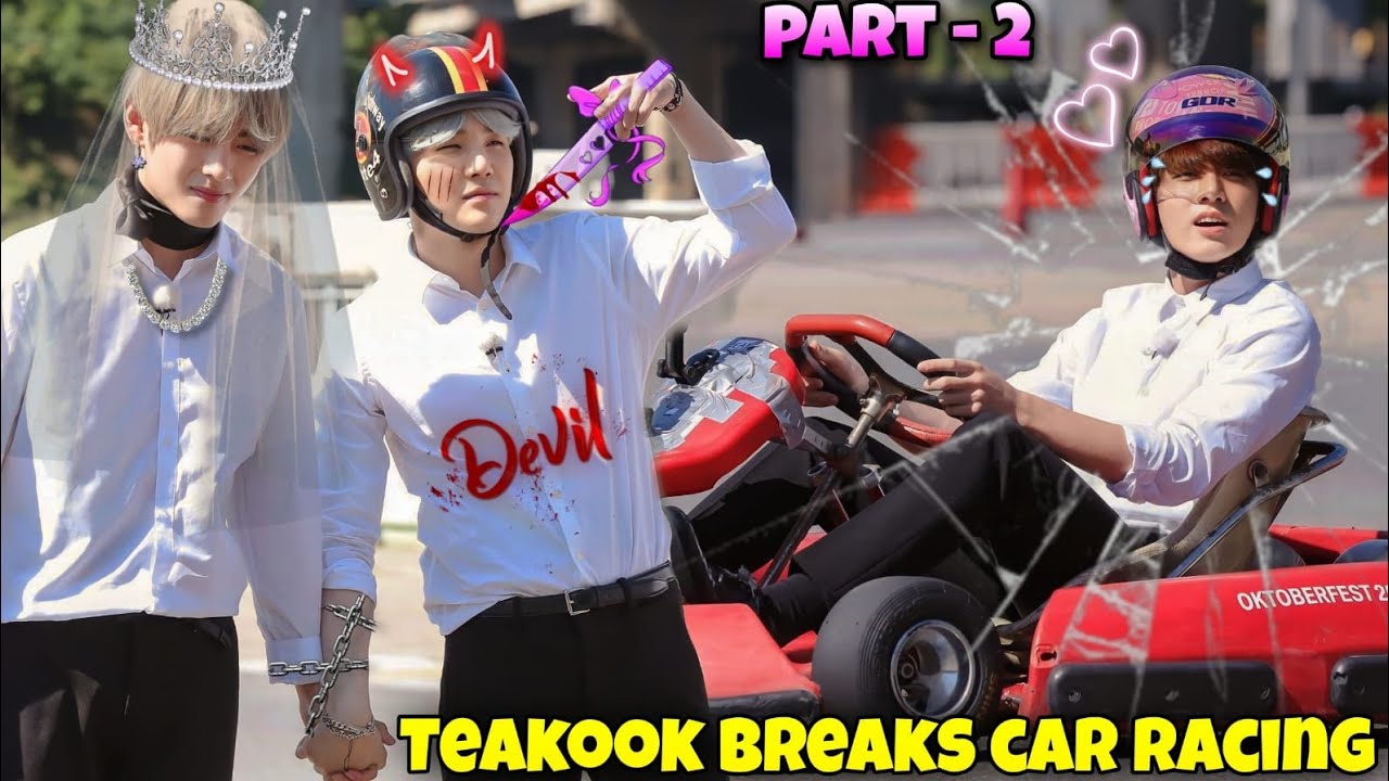 Teakook breaks Car Racing track 🏎️ll part - 2 ll BTS funny Hindi Dubbing ll #bts #teakook