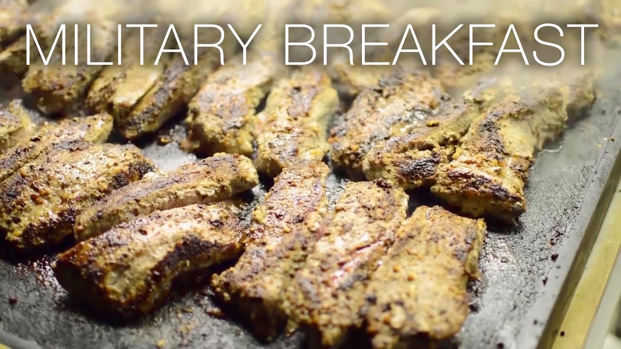 Military Breakfast – Culinary Specialists Cook Up Meals Inside Army Field Kitchens