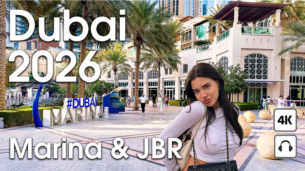 Dubai 🇦🇪 Glamorous Walk: Marina & JBR | 4K Walking Tour Compilation