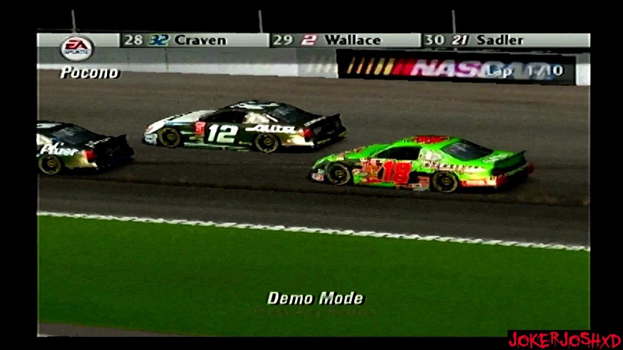 Over an hour of Aggressive AI in NASCAR Thunder 2003 Demos