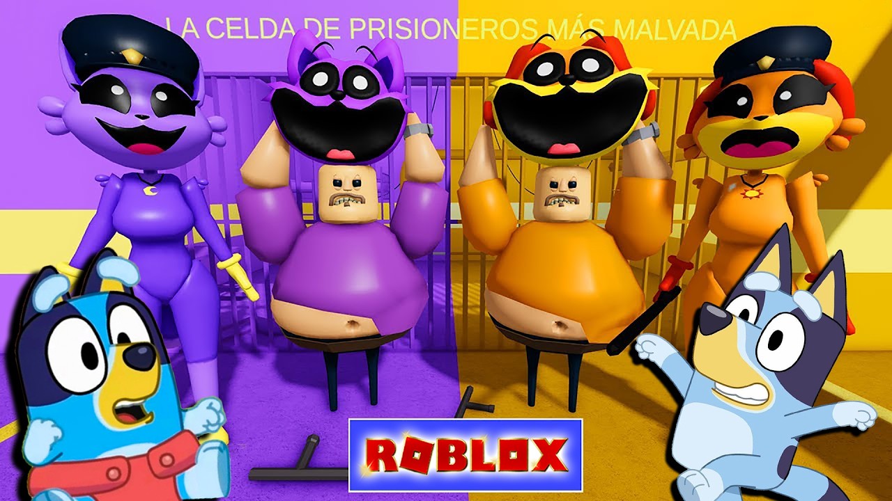 ДЕВОЧКА-КОШКА против СОБАЧЬЕГО БАРРИ! | Малыш Блюи играет в #roblox #obby