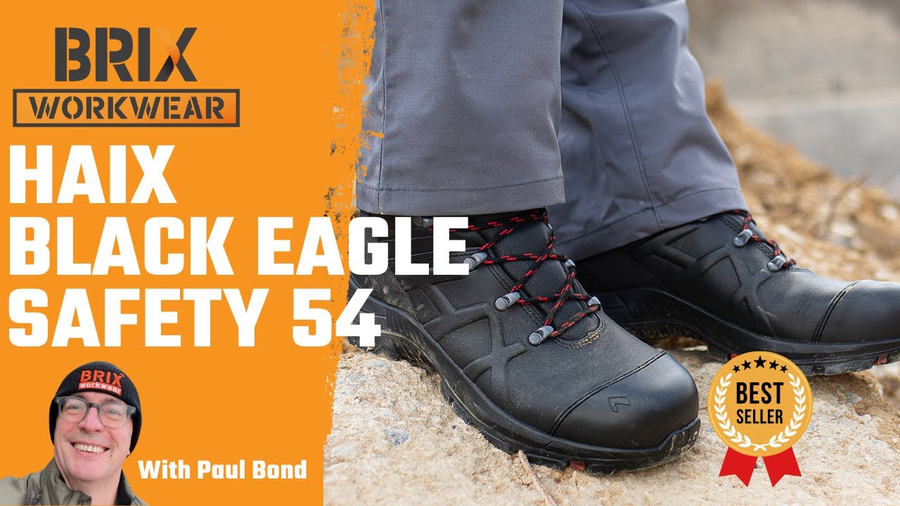 Haix 610023 Black Eagle Safety 54 Mid - Bestselling Waterproof Safety Boot