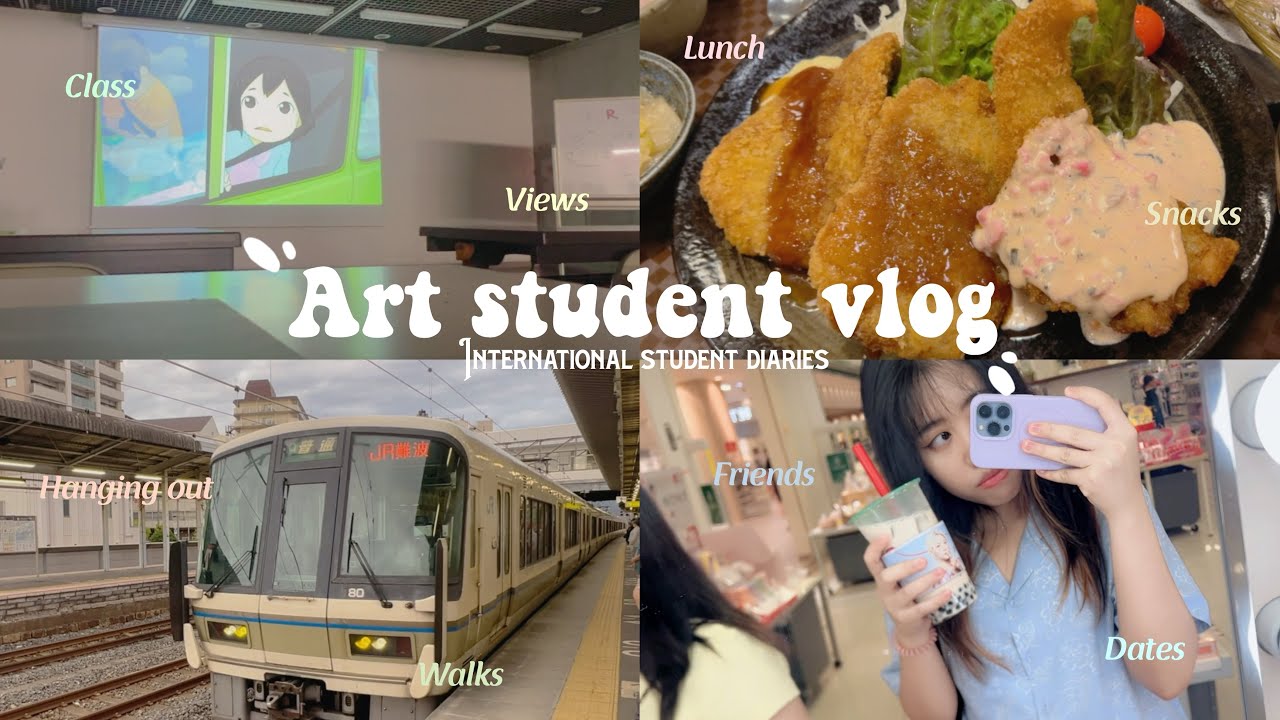 𐔌՞. .՞𐦯 ᢉ𐭩.ᐟ🍮 Art Student Vlog // Japan International student diaries