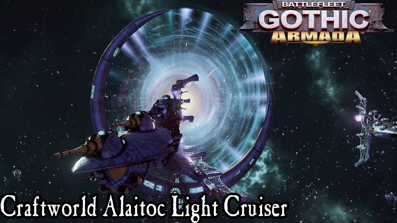 Craftworld Alaitoc Light Cruiser - Eldar Gameplay - Battlefleet Gothic: Armada
