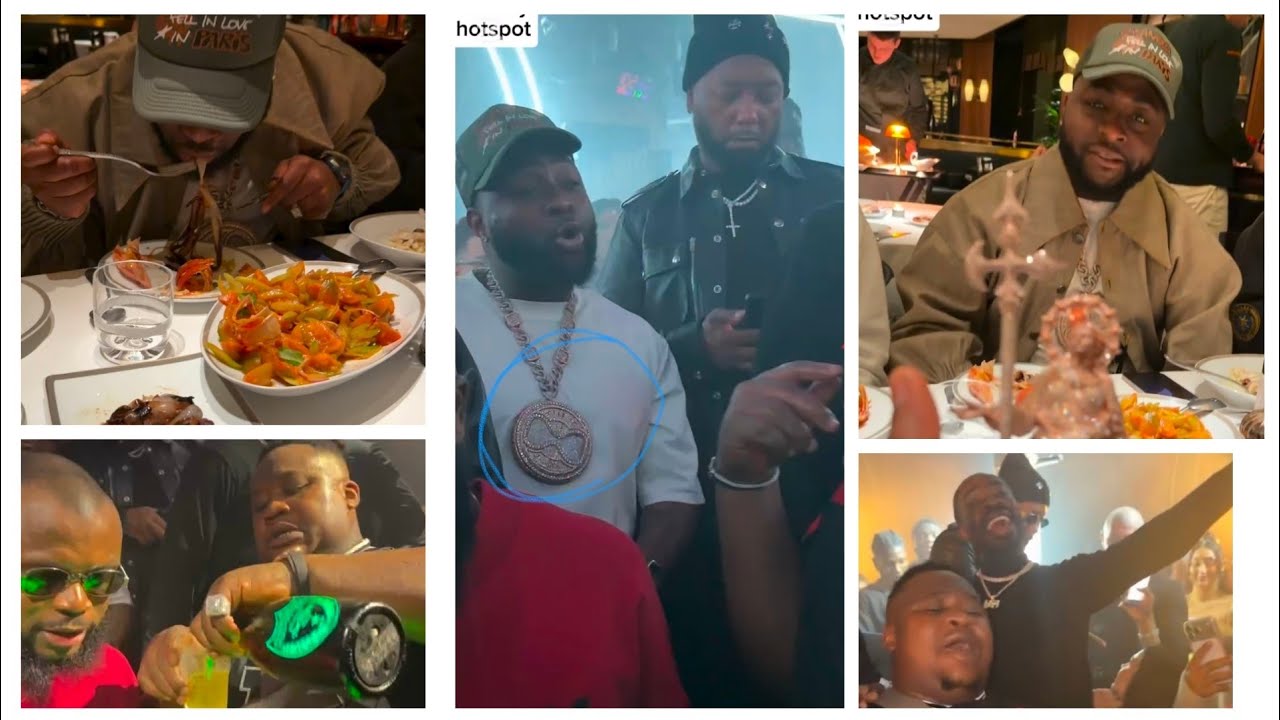 Cubana Chiefpriest, Davido и другие веселятся в Париже в преддверии поездки Davido в Америку на ц...
