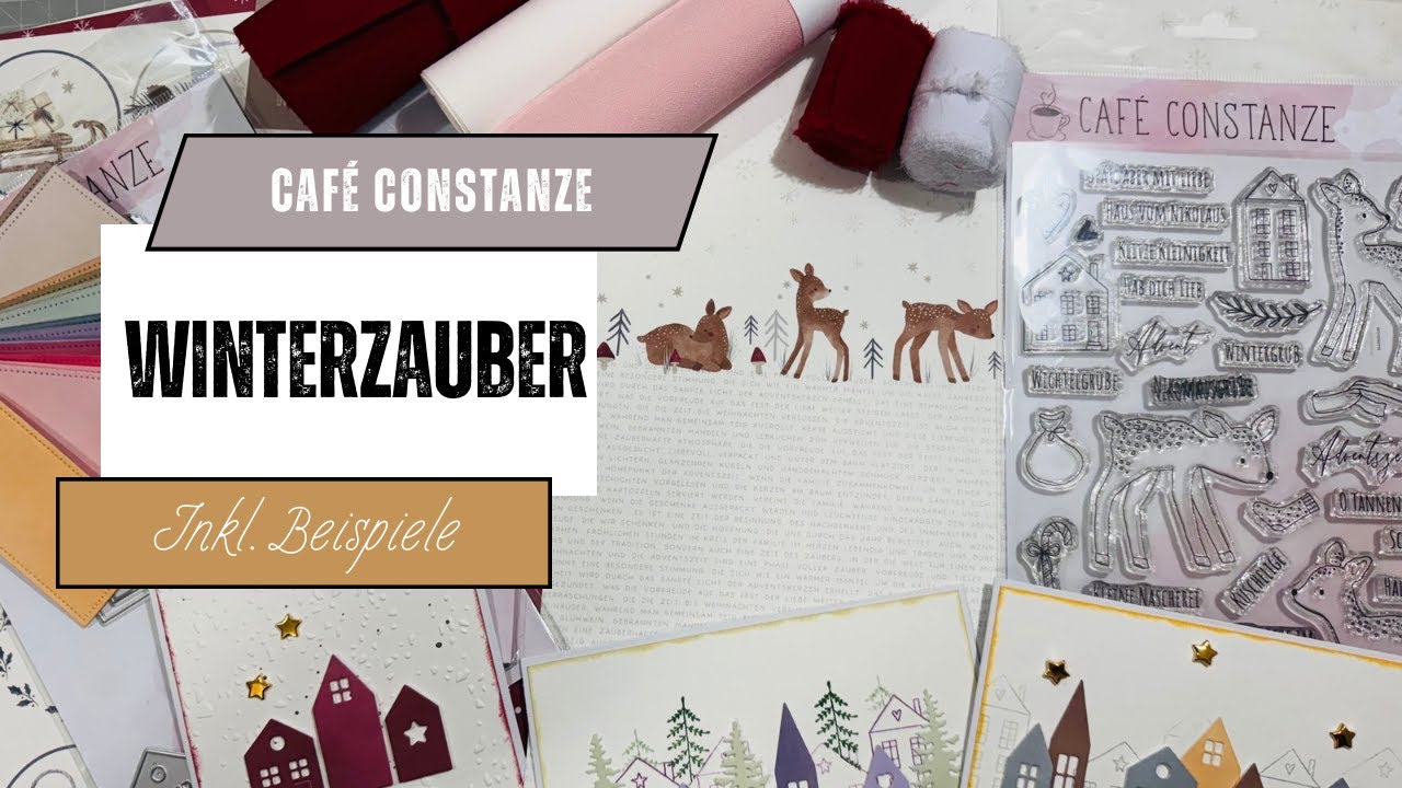 Unboxing Cafe Constanze #winterzauber2023 mit Beispielen, neues Papier, tolle Stempel, basteln mit P