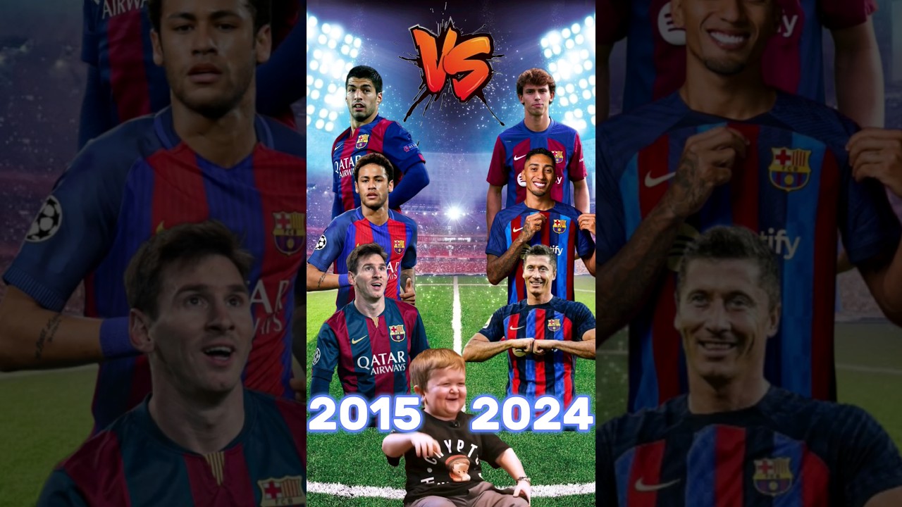 MSN (2015) VS RFL (2024) 🥊🥵 (Messi, Neymar, Suarez) (Lewandowski, Raphinha, F&eacute;lix) #shorts
