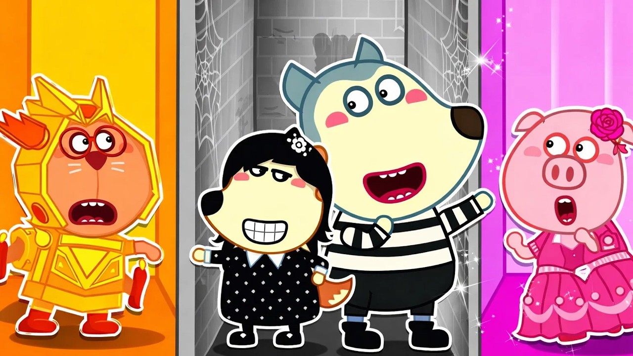 Wolfoo y Lucy en la familia Wednesday😍La extraña broma de los hermanos Wolfoo | Wolfoo en Español