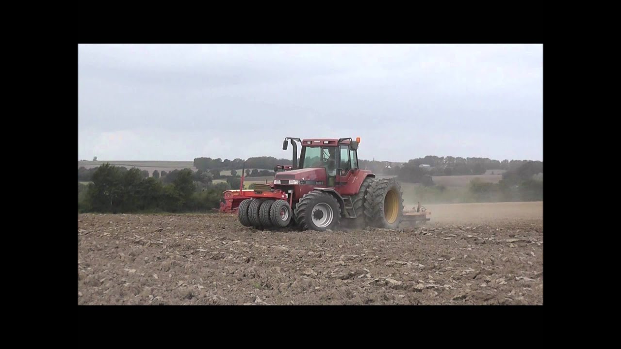 Case Magnum Pro 7230 mit Väderstad Egge. Bodenbearbeitung 2011 by ffarmer99.wmv