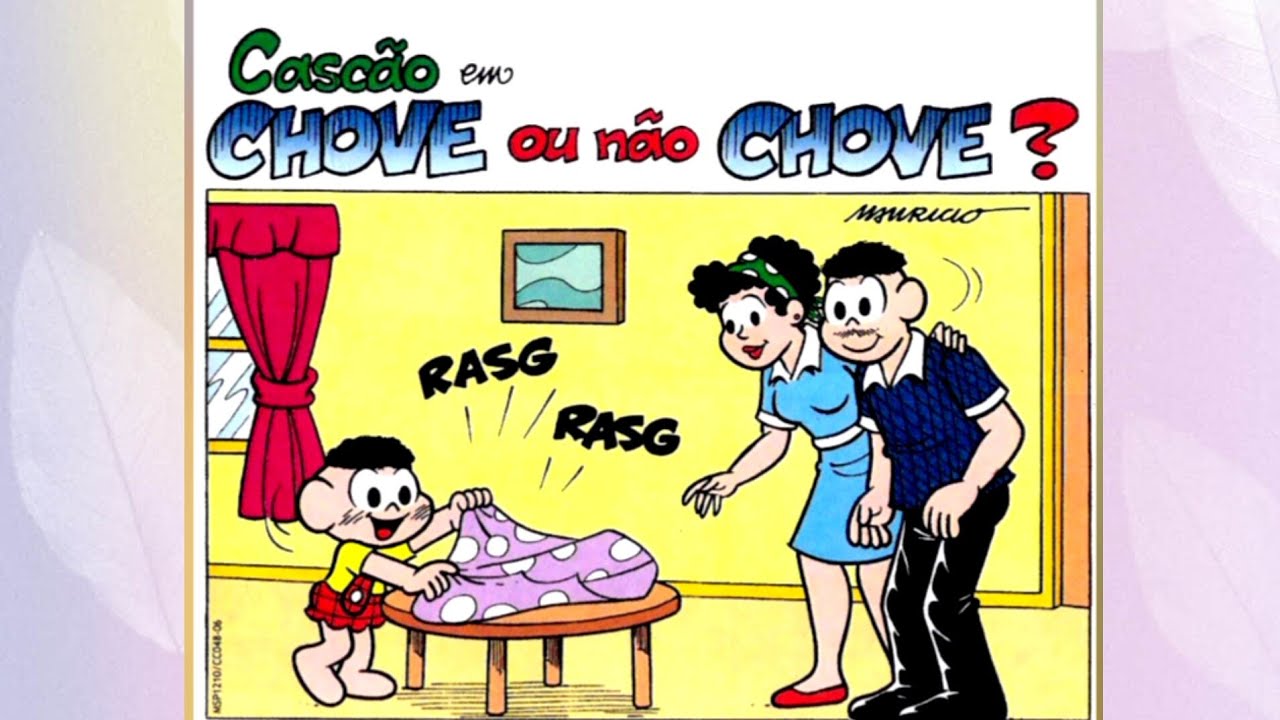 Turma da Mônica gibis. Cascão desejando a chuva.