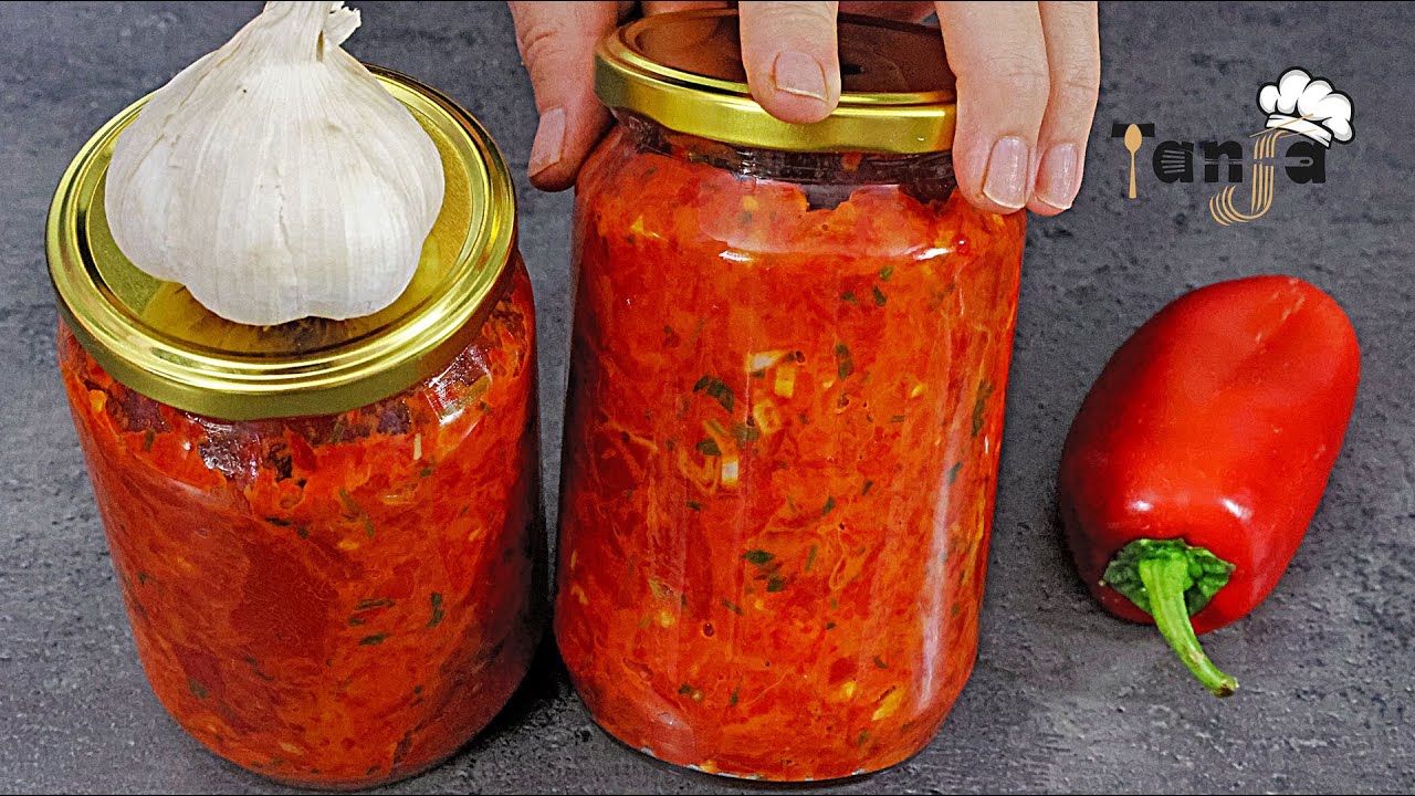 Я взяла перец и чеснок и сделала лучший зимний салат - запеченный перец в банке