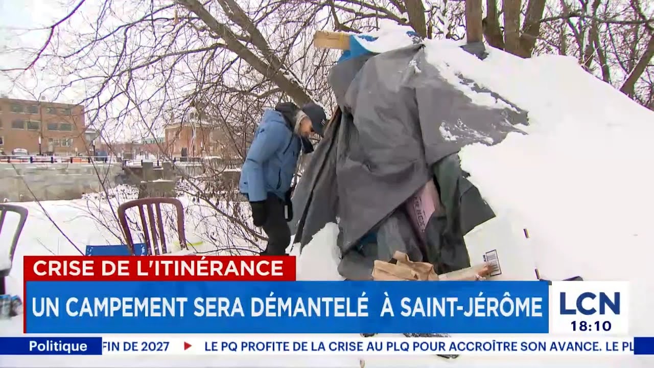 Crise de l'itinérance: un campement sera démantelé à Saint-Jérôme