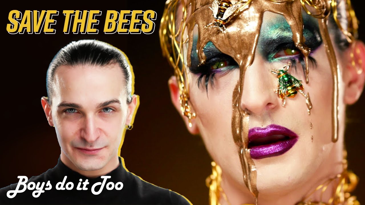 Get Hap-Bee with this Gold Glam Makeup | Boys Do It Too 🐝