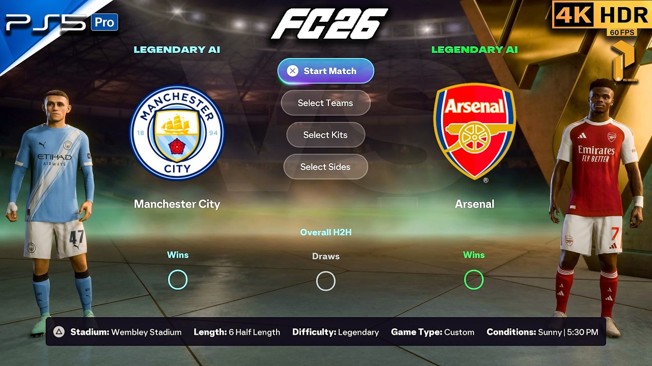 Man City vs Arsenal – FA Cup Final Thriller | FC 26 PS5 4K HDR #fc26 #ps5 #football #viral #fyp