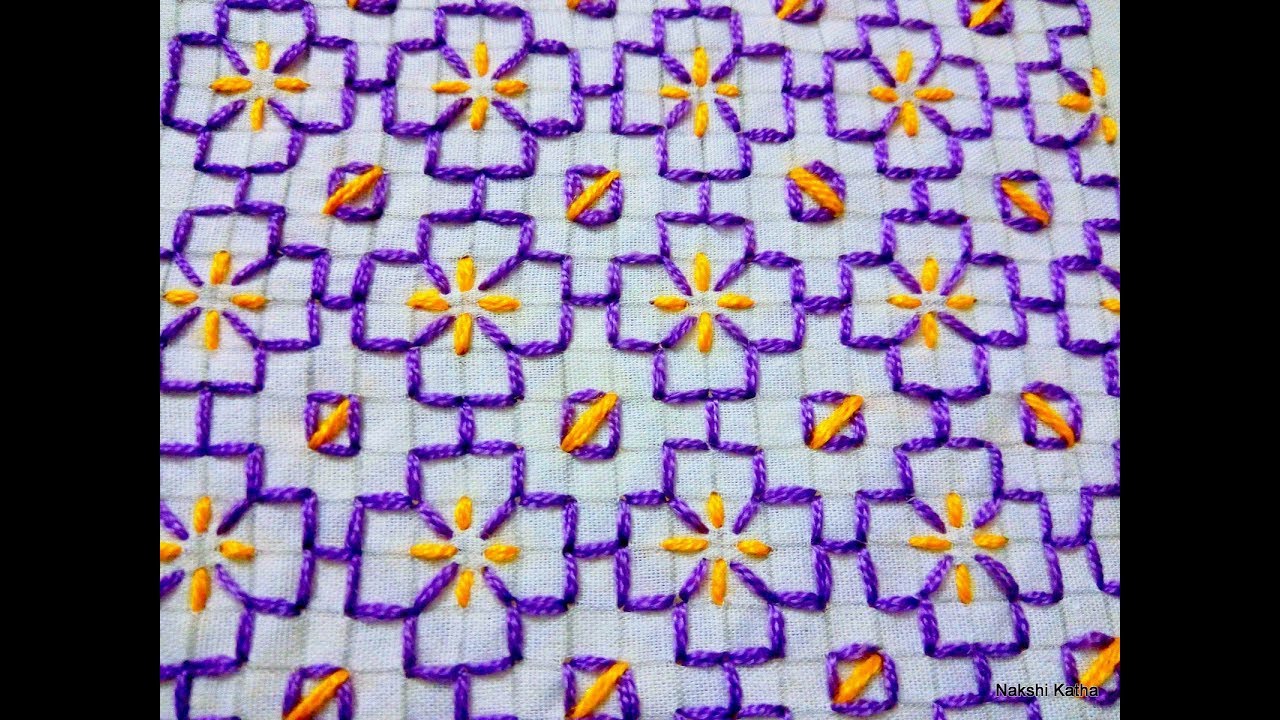Hand Embroidery new nakshi katha design video tutorial by Nakshi  katha।বাংলাদেশি নকশী কাথার ডিজাইন.