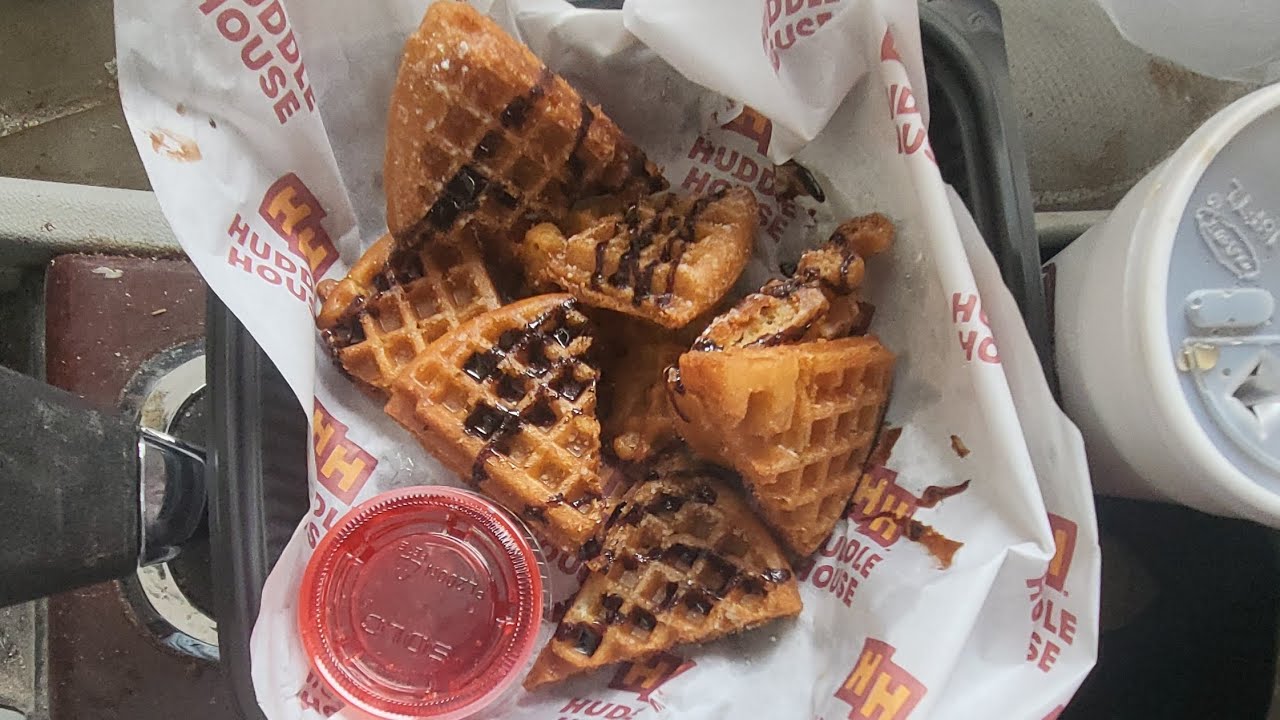 Eating Huddle house new fried waffle basket