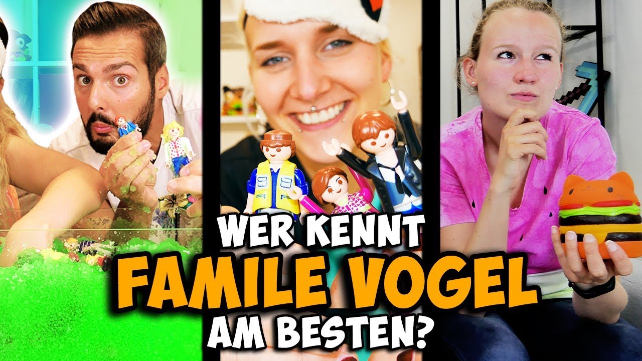 Wer kennt Familie Vogel am besten? | Wer ist es? | Challenges mit Kaan, Nina & Kathi | Compilation