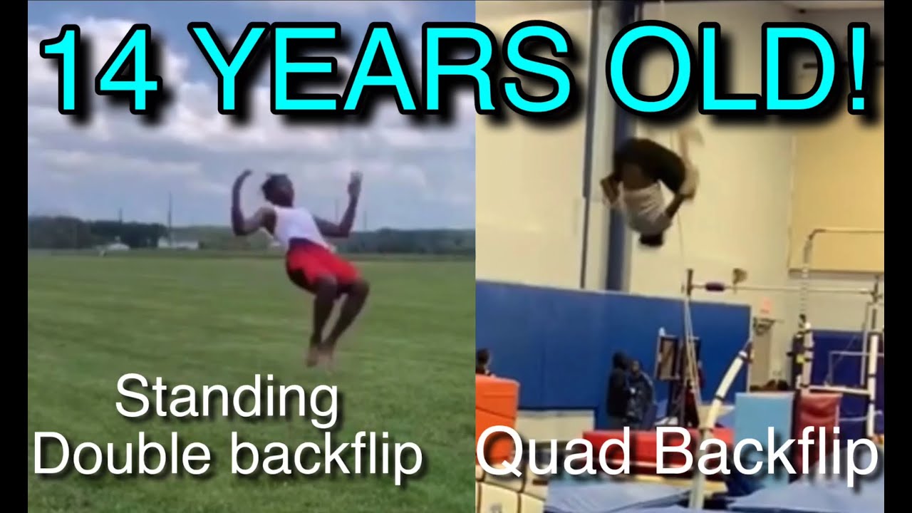 Best of Kaleb Cave- Power Tumbling *Quad Backflip*