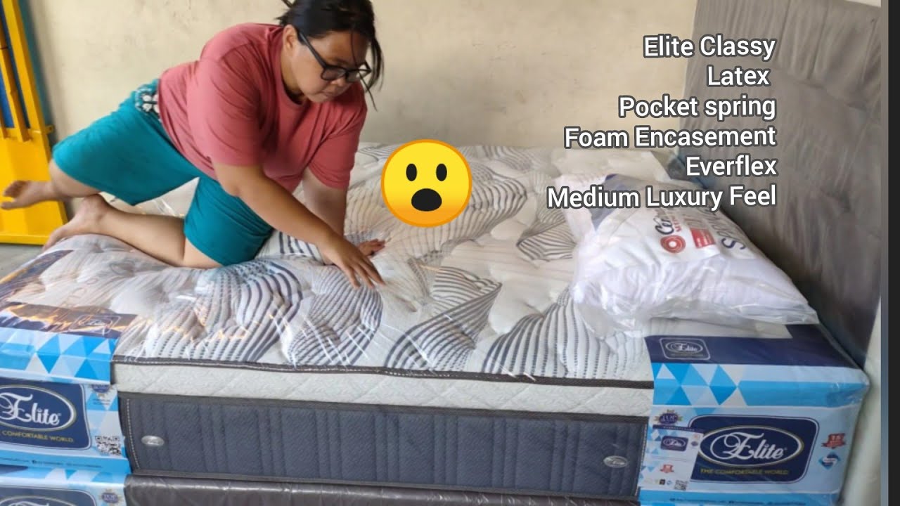 Review Elite Classy Kasur Spring Bed set Testing Ruby Series medium feel latex pocket encase waw