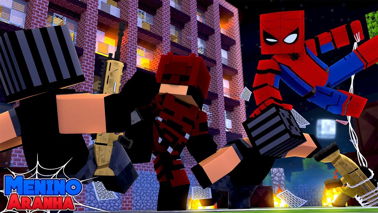 Minecraft: MENINO ARANHA - MISSÃO SECRETA COM O DEMOLIDOR!!! #191