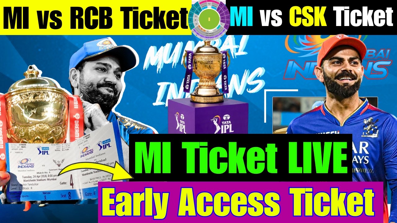 MI Ticket Book Karen.MI vs RCB/MI vs CSK/MI vs PBKS Ticket LIVE Book Now