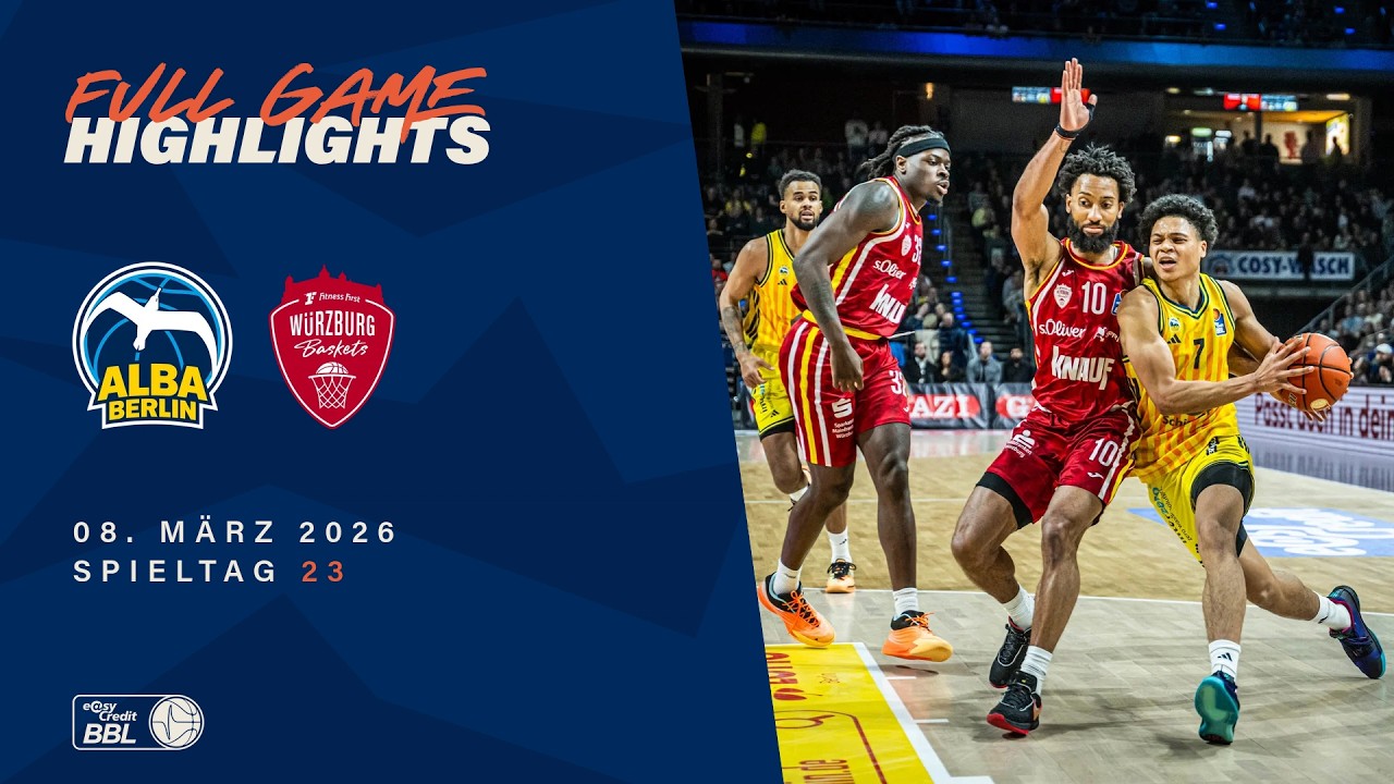 ALBA BERLIN vs. Fitness First Würzburg Baskets - Full Game Highlights - Spieltag 23, 25/26