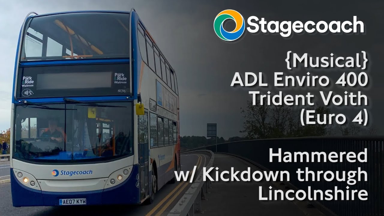 {Musical} Stagecoach Enviro 400 Trident Voith w/ Kickdown gets Hammered through Lincolnshire