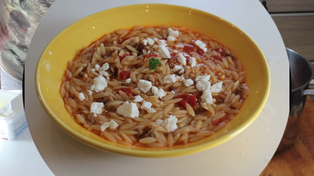 Hoe maak je de lekkerste kritharaki griekse pasta rijst. How to make kritharaki