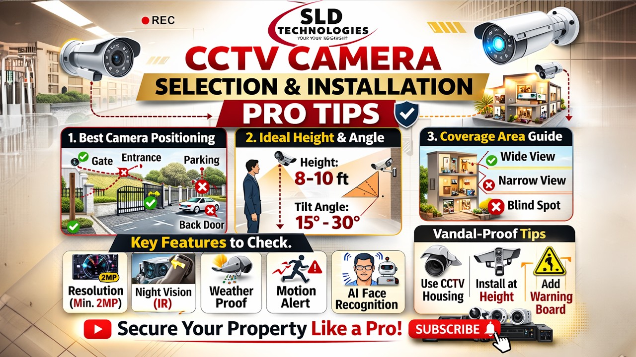 🔥 CCTV Camera Selection & Installation Pro Tips | හොඳම Camera Positioning Guide 📹🏠