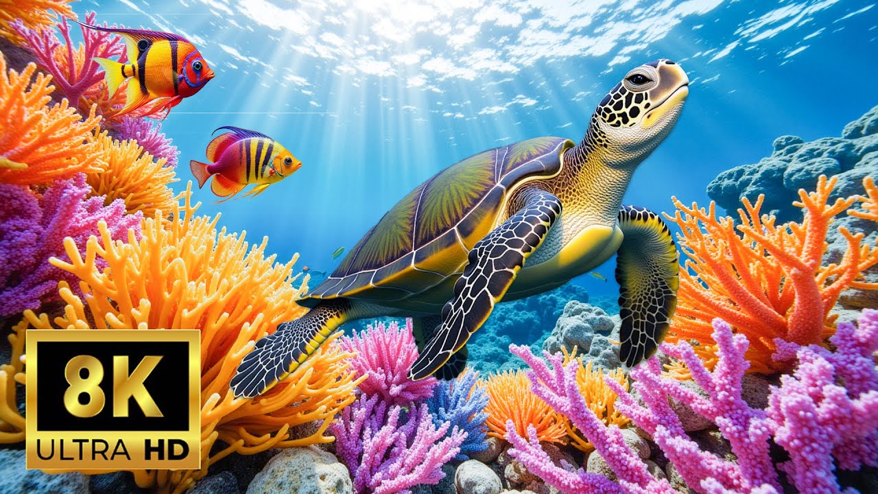 3 часа музыки Ocean Serenity &ndash; 8K Коралловые рифы и морские животные