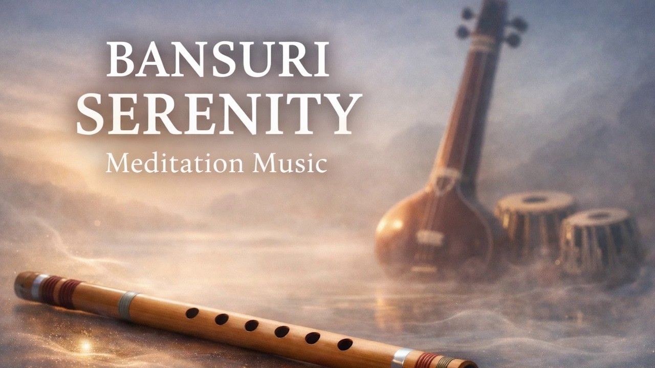 Bansuri Serenity | Deep Meditation Music & Temple Bells | Stress Relief & Mindful Breathing