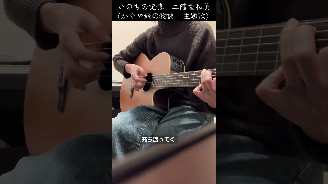 いのちの記憶　かぐや姫の物語　弾きながら歌ってみた【初心者F】