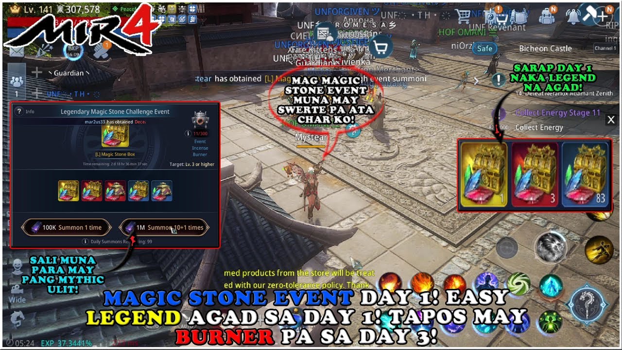 MIR4 - MAGIC STONE EVENT DAY 1! MAY SWERTE PA PALANG NATITIRA SA CHAR NA TO! - F2P