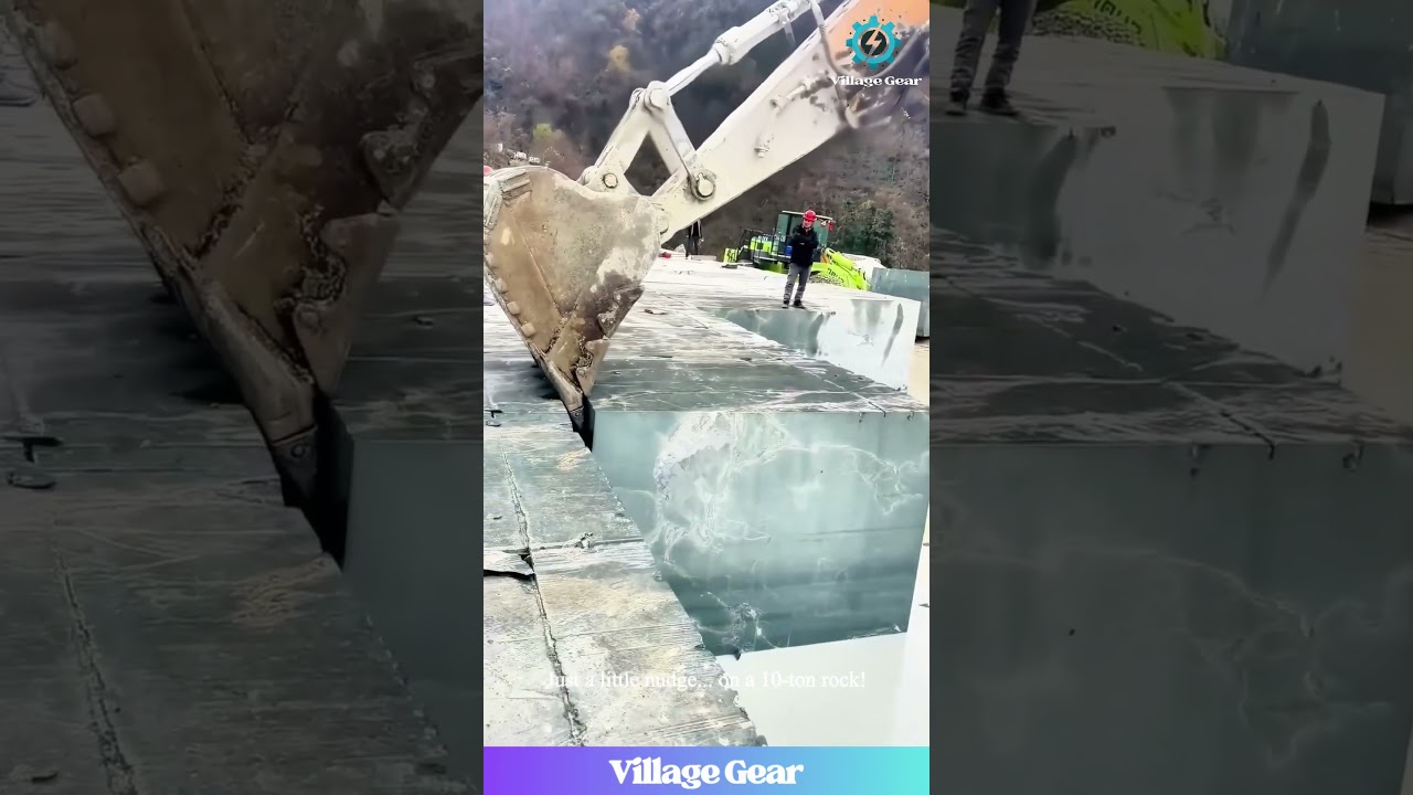 Excavator Playing with GIANT Building Blocks!😂 So Powerful! #excavator #quarrylife #satisfyingvideo