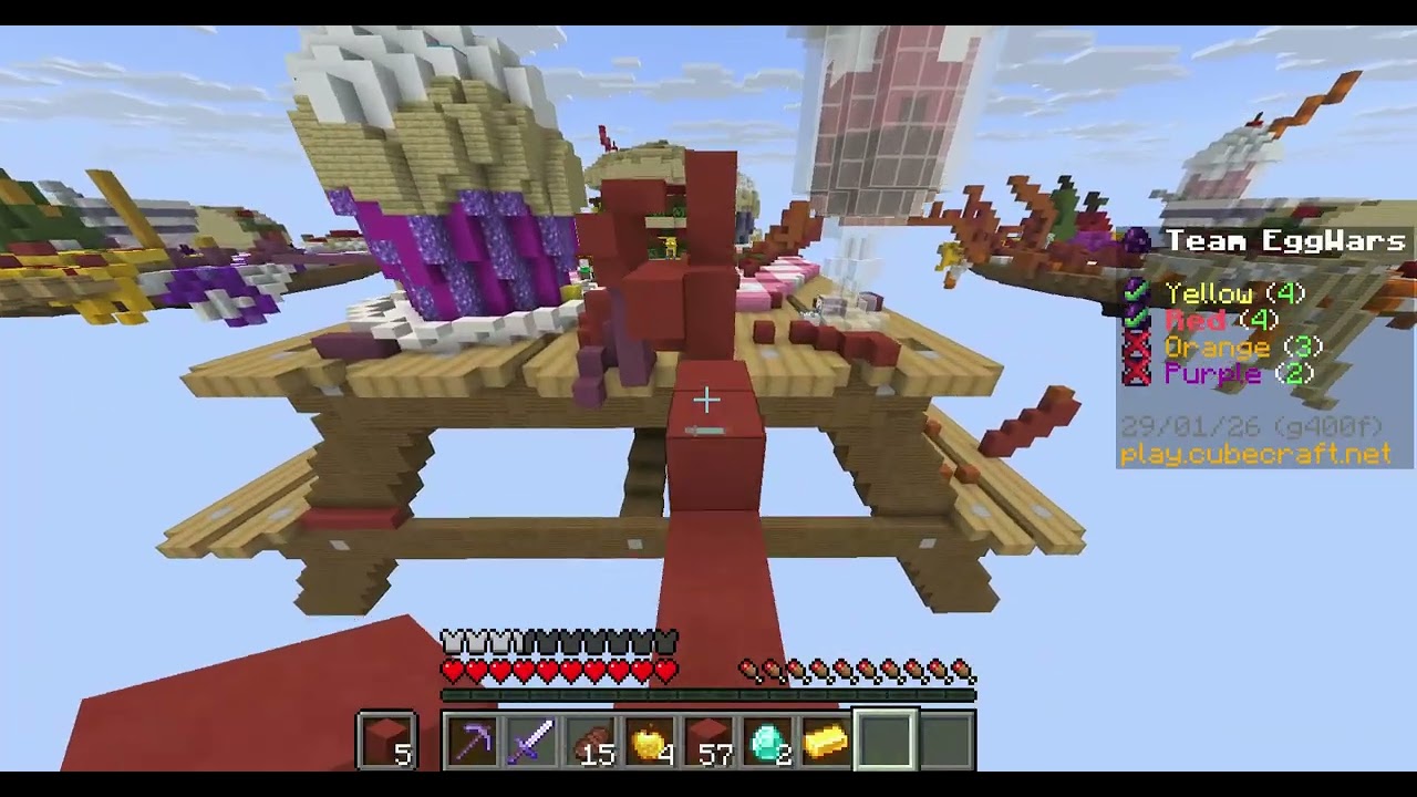 Minecraft Eggwars Cubecraft - Food Map. Dream Team