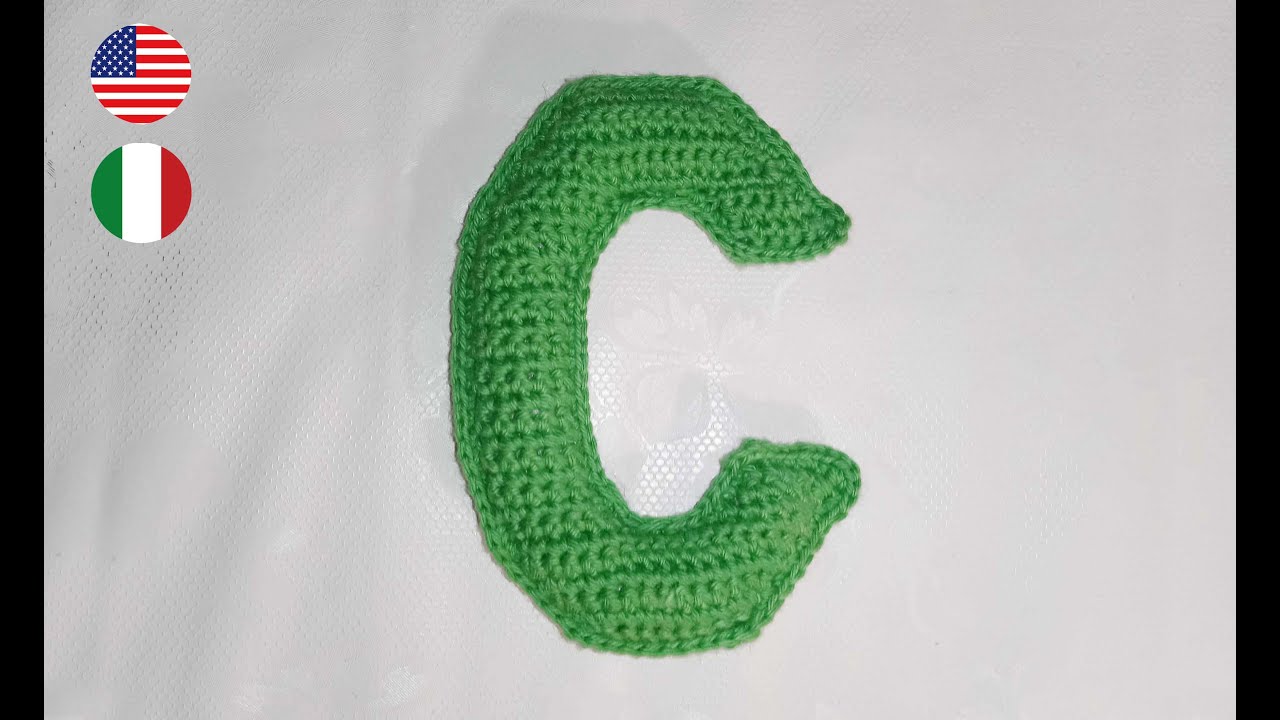 Alfabeto amigurumi lettera C uncinetto