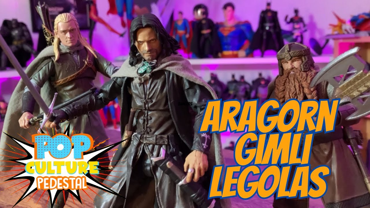 Diamond select The Lord Of The Rings Action Figures , Aragorn-Legolas-Gimli