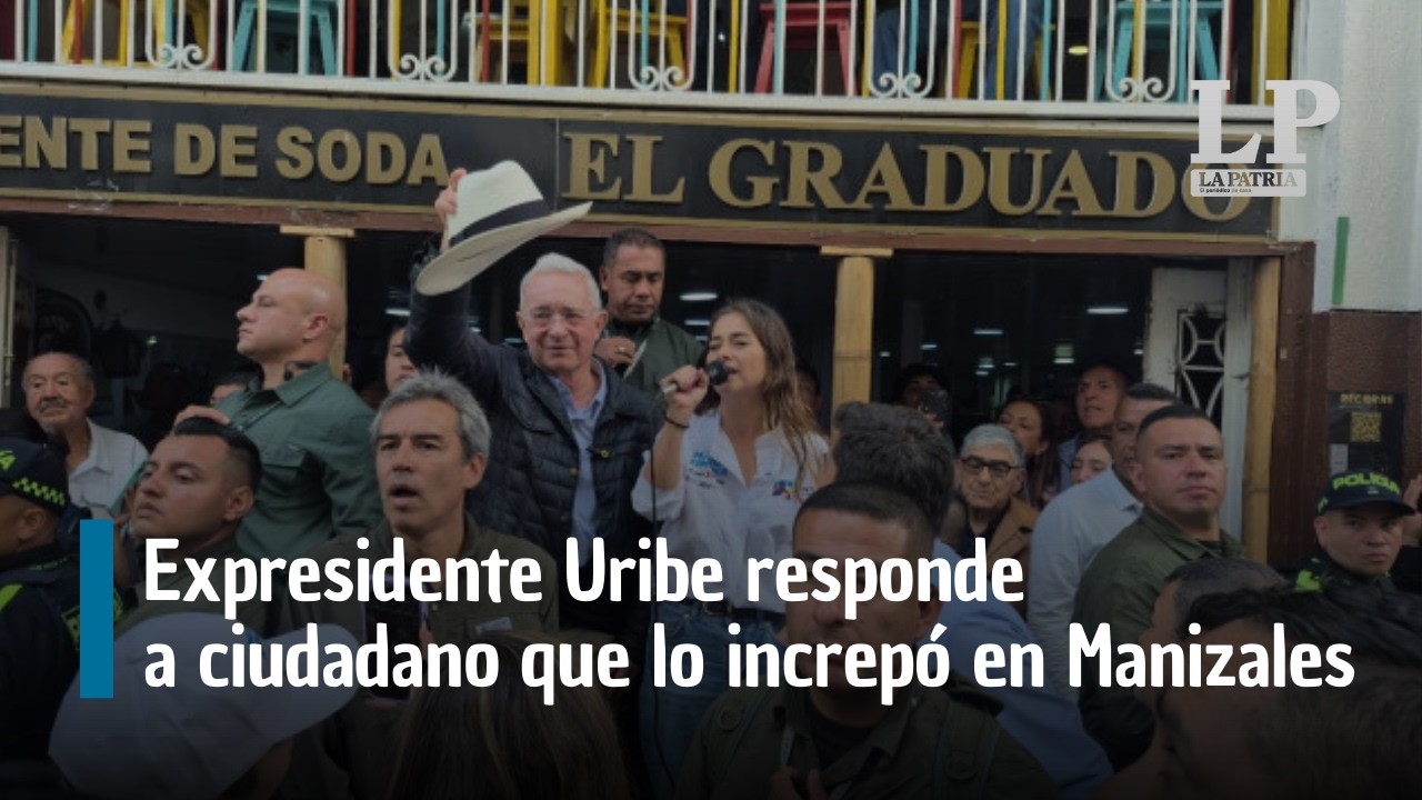Expresidente Uribe responde a ciudadano que lo increpó en Manizales: así fue su visita a la ciudad