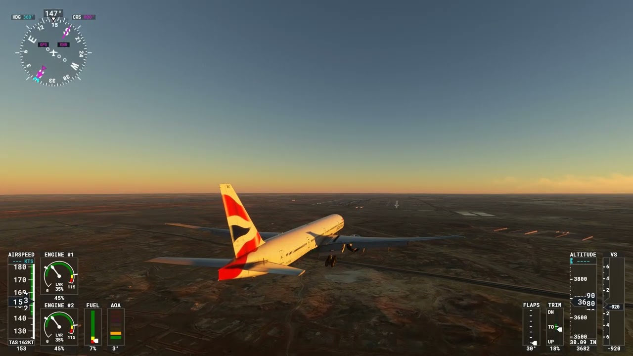 Landing at Riyadh Saudia Arabia PMDG 777-300ER MSFS 2020