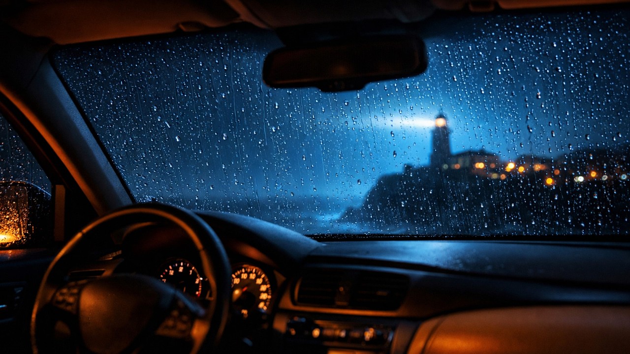 Enjoy the Soothing Rain on Car Window | Pure Night Ambience for Relaxation (No Music)
