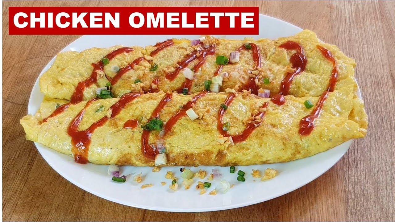 Omelette with Chicken | Stuff Omelette with Chicken Recipe