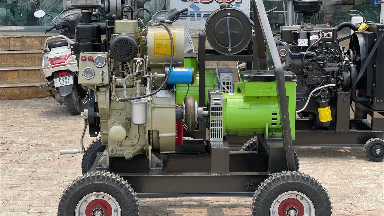 Генератор Eicher 12 кВА с двигателем Eicher с воздушным охлаждением 14 л.с. Генератор Chadha Suni...
