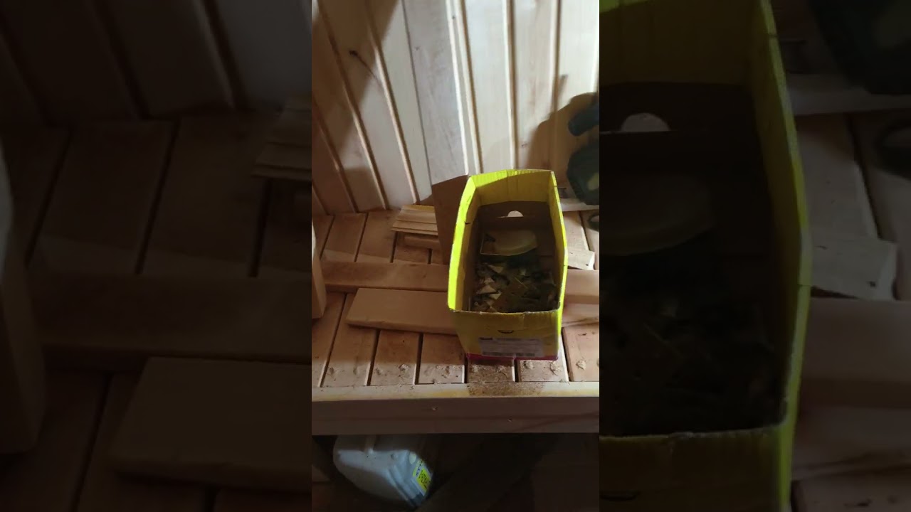Строим баню своими руками часть 4 лежаки