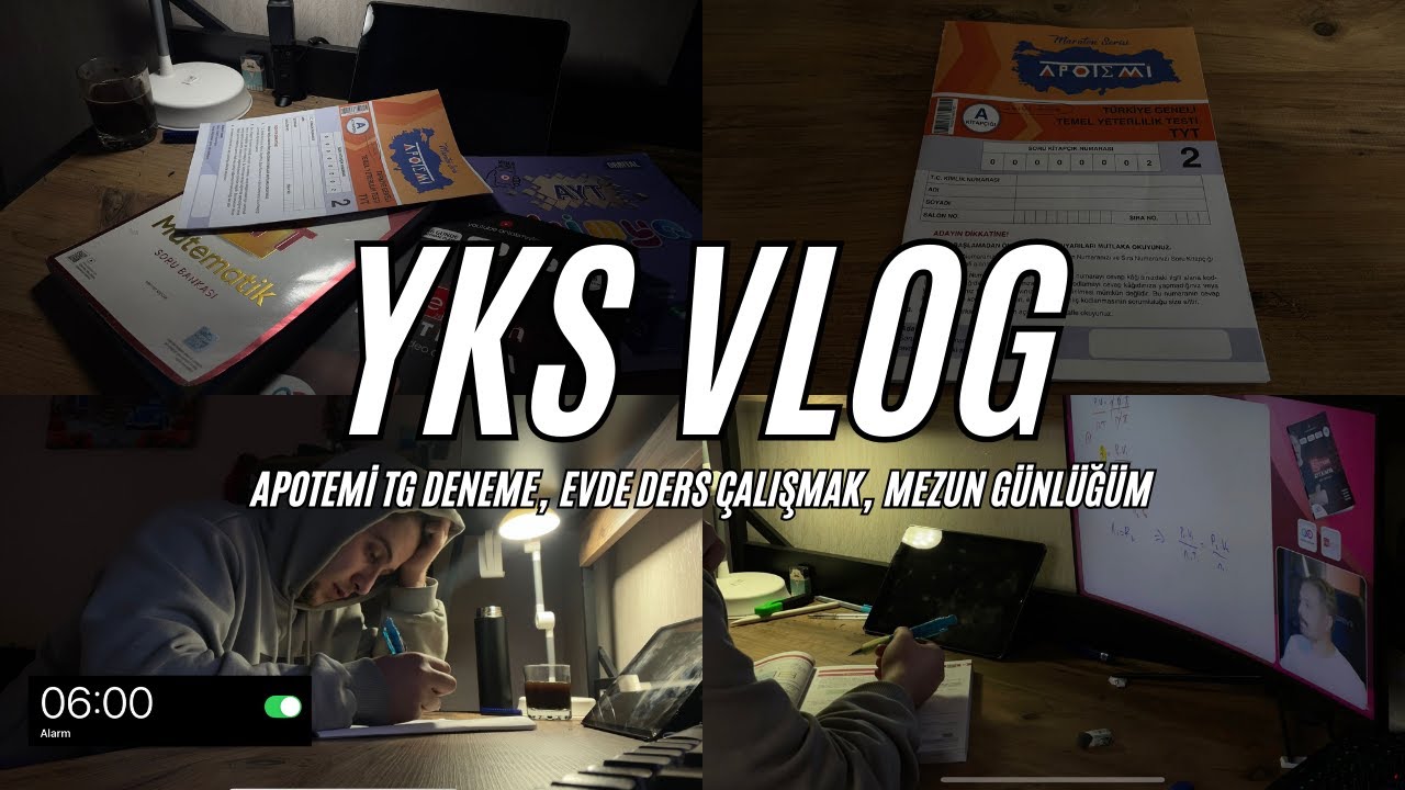+7 saat, apotemi tg deneme, evde ders çalışmak, mezun yks günlüğüm 