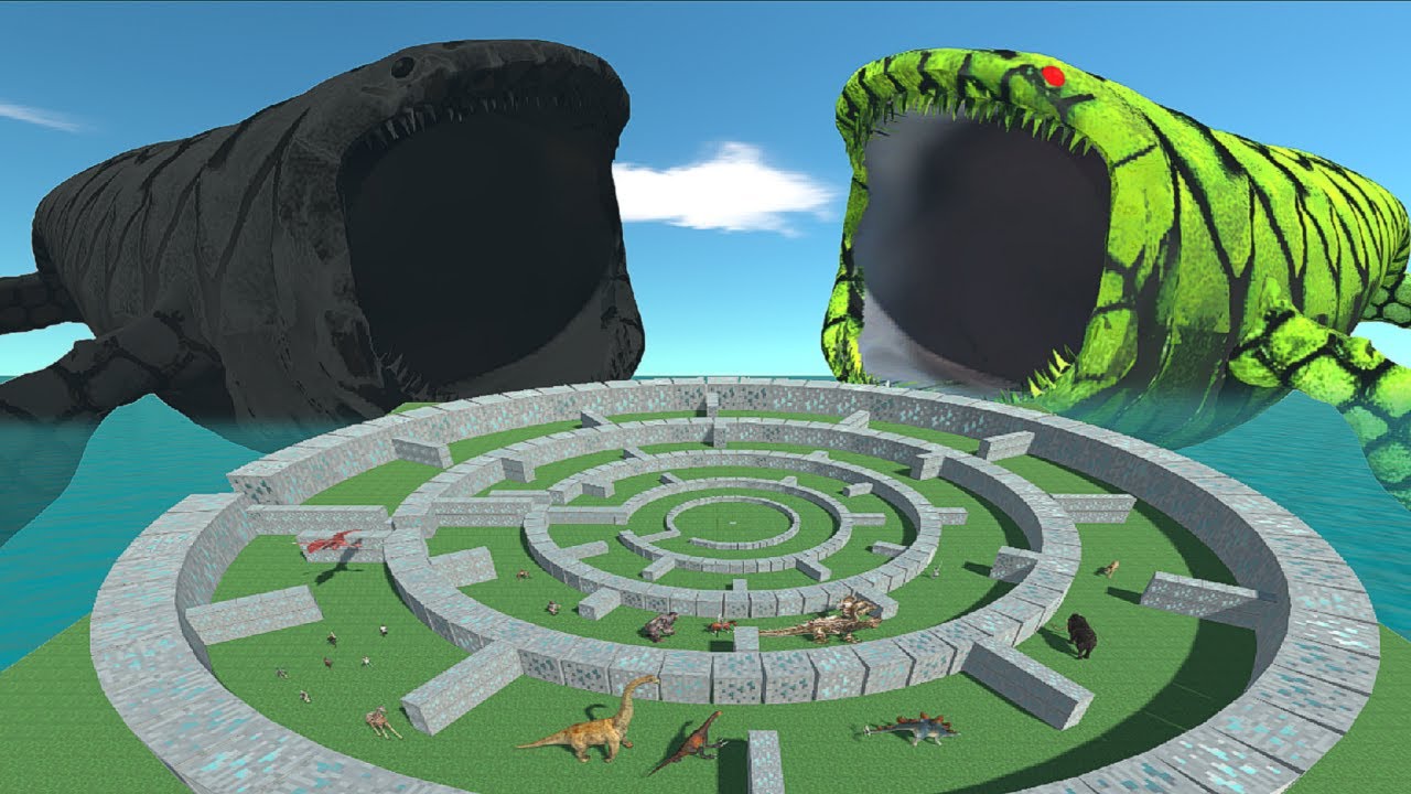 NEW CROP CIRCLE MAZE OF DEATH - ESCAPE FROM BLACK LIZARD BLOOP - Animal Revolt Battle Simulator