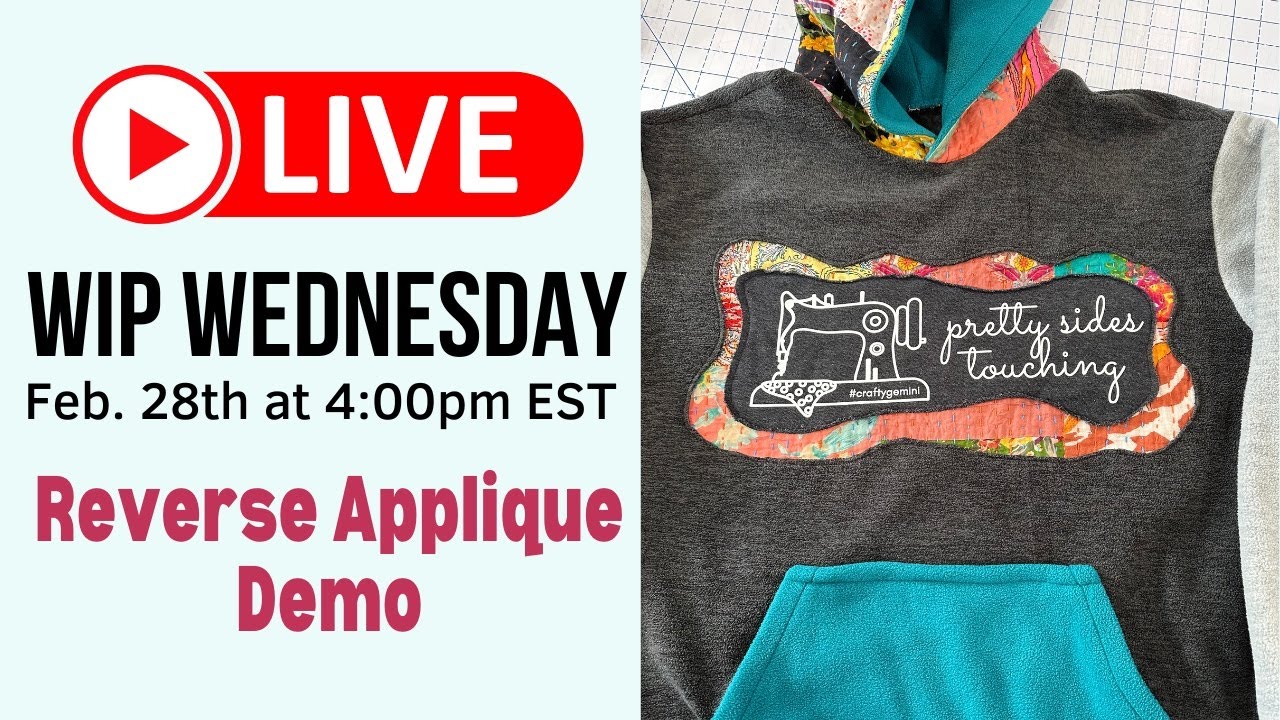 WIP Wednesday #122 — Демонстрация аппликации с необработанным краем — украшение для толстовки