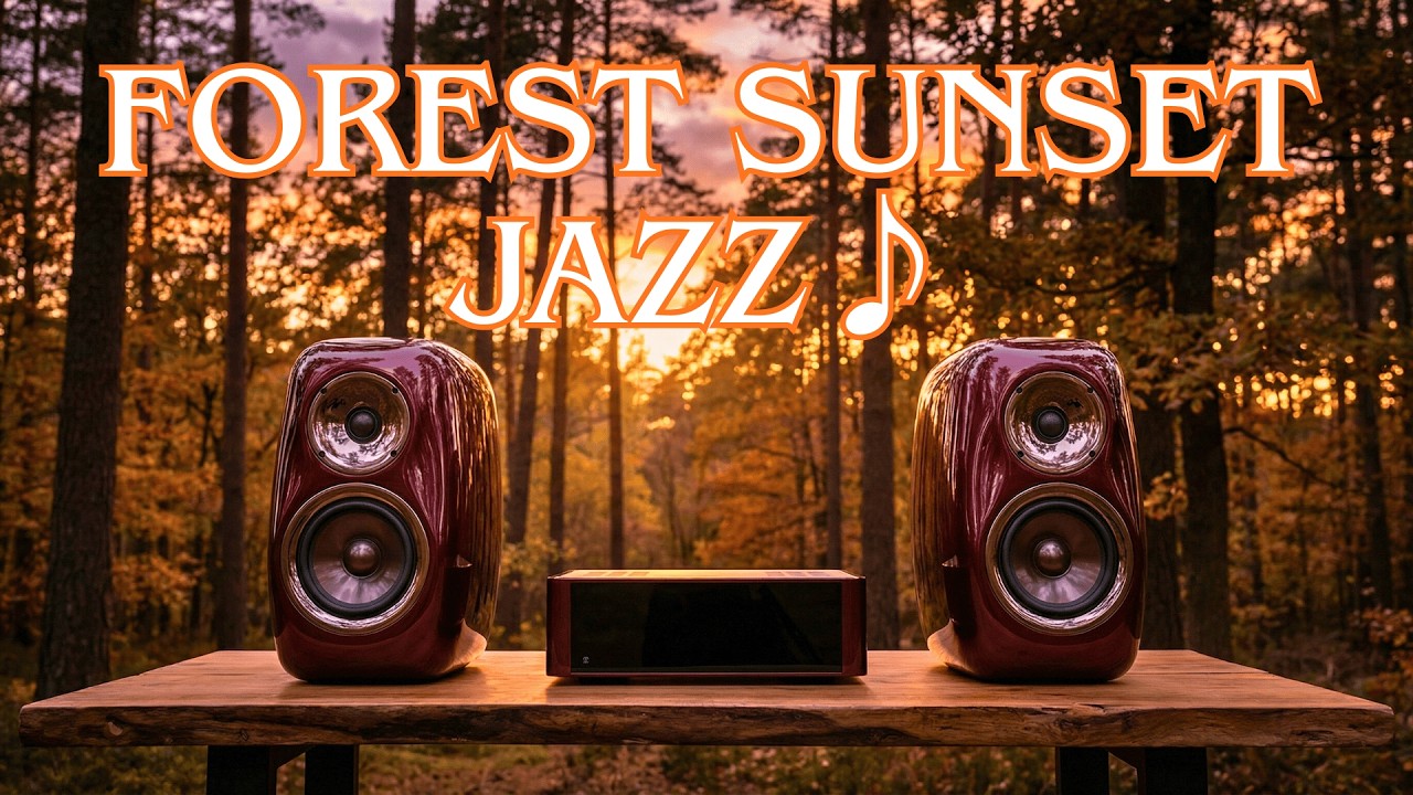 Cinematic Forest Sunset Jazz 🌅 Warm Fusion Jazz for Evening Relax
