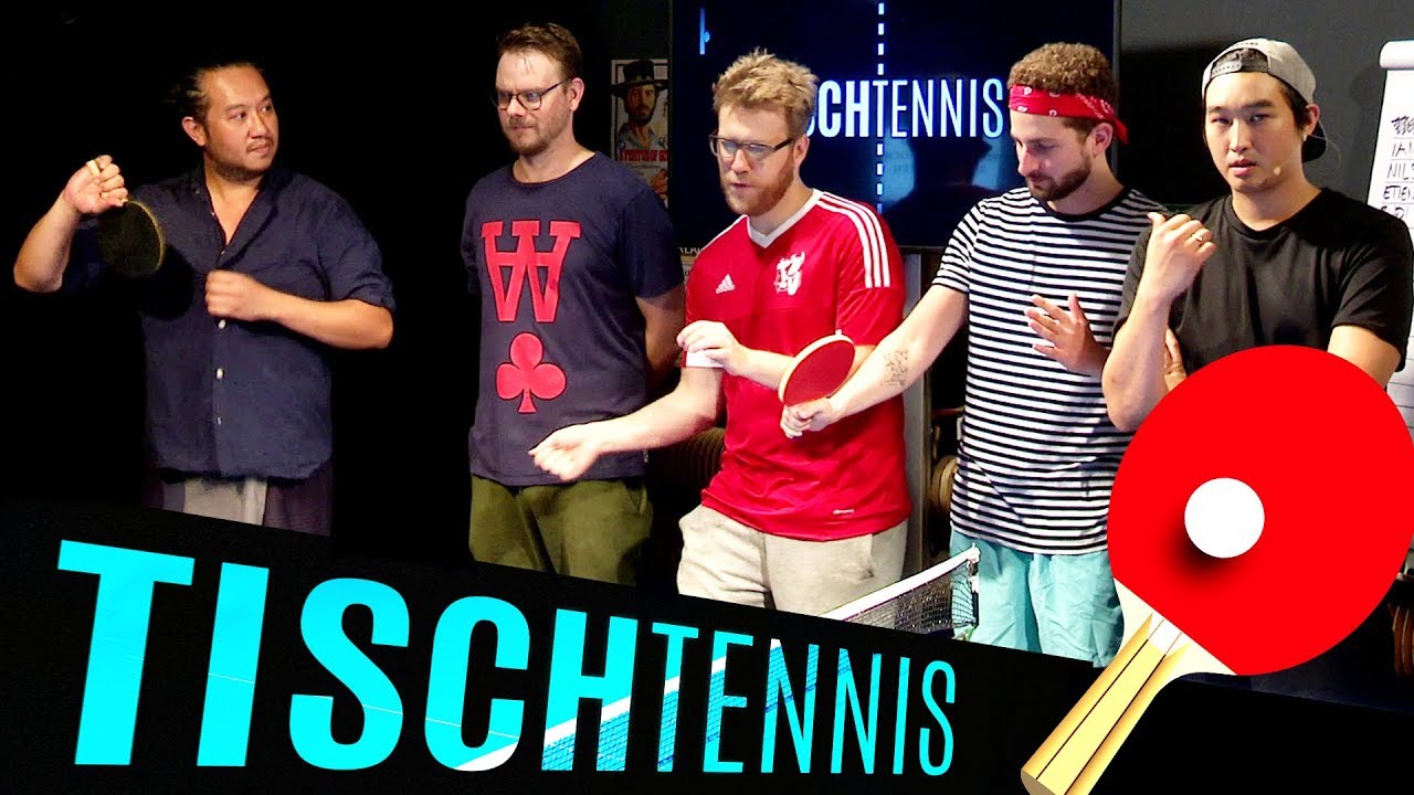Tischtennis mit Budi, Nils, Etienne, Timo und Ian