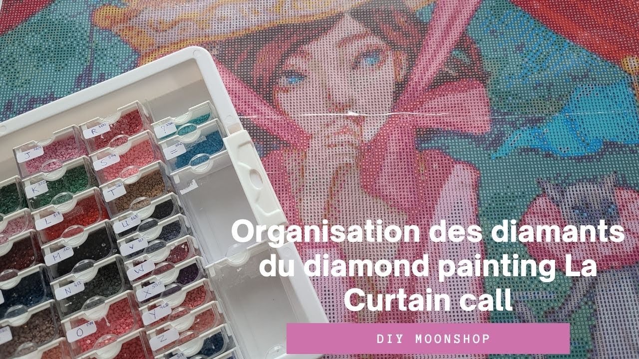 Organisation des diamants et préparation du dp Curtain Call de DIY Moonshop
